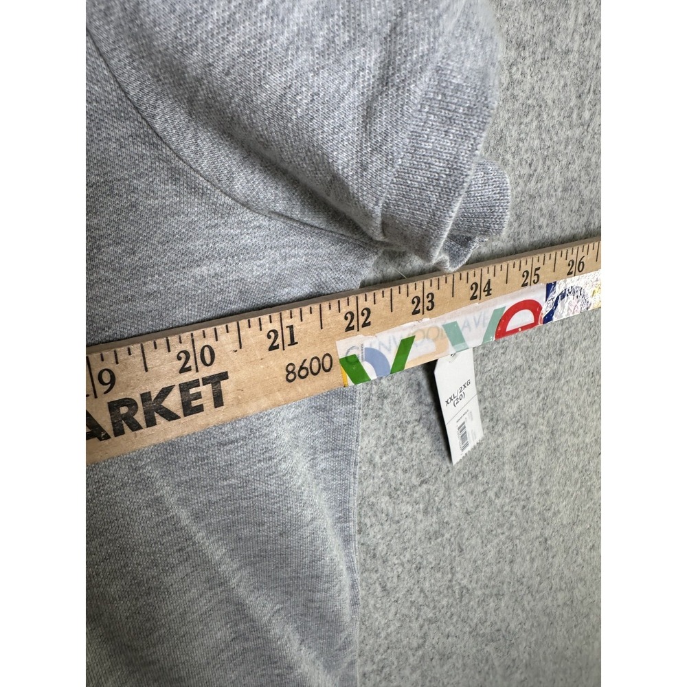 New Faded Glory XXL Womens Polo Shirt Short Sleeve Collared Stretch Heather Gray - Picture 6 of 8